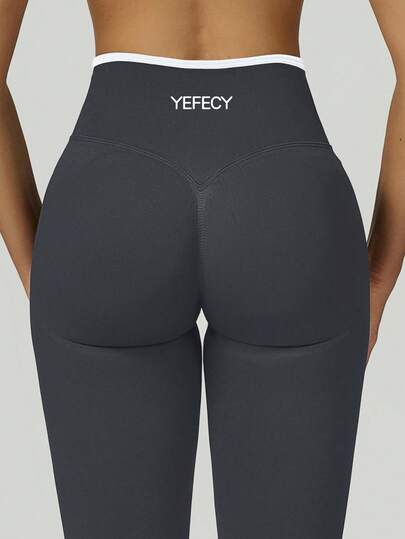 Yefecy Women's Outdoor Sports Leggings, High Waist Yoga Fitness Running Butt Lifting Skinny Pants, Sports Tight Pants With Pockets