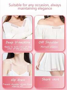 360 pezzi/180 pezzi/108 pezzi/36 pezzi Nastro adesivo trasparente biadesivo per donne, coperture per capezzoli invisibili, colla forte per vestiti, accessori antiscivolo, adesivi di fissaggio, anti-esposizione, protezione della pelle, essenziali per vacanze, campeggio, viaggi, San Valentino, Natale, Pasqua - Bianco - Visualizzare 4