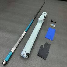 一套58英寸标准台球杆，带保护套，13毫米杆头，提升精准度和控制力，击球流畅，经典时尚设计，适合家庭游戏室、酒吧、俱乐部和专业比赛。 - 薄荷藍 - 查看 6