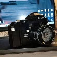 成人单反相机积木套装，逼真复古相机模型，迷你积木拼装套件，收藏展示品，送给摄影师和积木爱好者的独特礼物 - 1件 - 查看 6