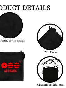 BTS 2026 Tour  Lightweight Mobile Phone Bag With Zipper - Small Wallet Crossbody Purse For Concerts Markets And Sightseeing - màu đen - Xem 5