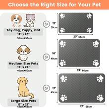 Quick Drying Absorbent Pet Feeding Mat Suitable For Dogs And Cats, Non-Slip Rubber Bottom, Dark Polyester Surface, Perfect For Indoor Use - Dark Grey - View 6