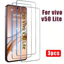 3片装高清钢化玻璃屏幕保护膜，兼容vivo V50/V70系列，防刮花、防碰撞、疏油涂层、触感顺滑，适用于V50/V70/V50 Lite/V70 Elite - 無色 - 查看 9
