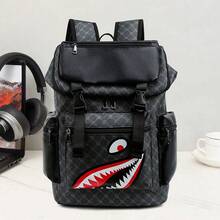saroxi Rucsac casual pentru bărbați, rucsac la modă cu husă flip-cover, ușor și portabil, potrivit pentru călătorii, camping, drumeții, școală, studenți, tineri, cadou esențial - Negru - Vizualizare 11