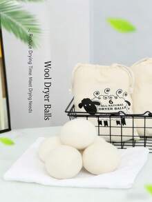 6 quả cầu sấy bằng len hữu cơ - Quả cầu sấy - Giúp giảm thời gian giặt và làm mềm quần áo - Đặc biệt thích hợp cho đồ lông vũ - Quả cầu sấy khô 3cm - Xem 11