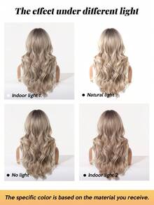 Tóc giả ombre uốn lượn thanh lịch dành cho nữ, dài 20 inch/50 cm, 100% sợi Tang dài, độ dài trung bình có mái, mô phỏng da đầu, mật độ 150%, lưới hoa hồng mềm mại, chịu nhiệt, nhiều kiểu tạo kiểu. - Ombre - Xem 9