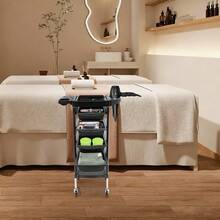 SanBouSi Hairdressing Cart Salon Cart With 4 Extendable Drawers Hairdressing Cart For Stylists - Black - View 9
