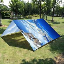 1pc Winter Snowy Mountain Landscape Pattern Waterproof Camping Tent Sunshade, Suitable For Garden, Yard, Beach, Outdoor Adventure, Picnic Mat (Excluding Frame), Comes With Reinforcement Rope - B - View 6