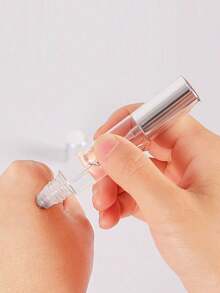 1个双用途香水护肤喷雾瓶滚珠瓶 - 透明玻璃材质，可重复灌装，方便旅行携带，配有金色瓶盖和滚珠，适合办公室和外出使用，必备单品 - 彩色 - 查看 3