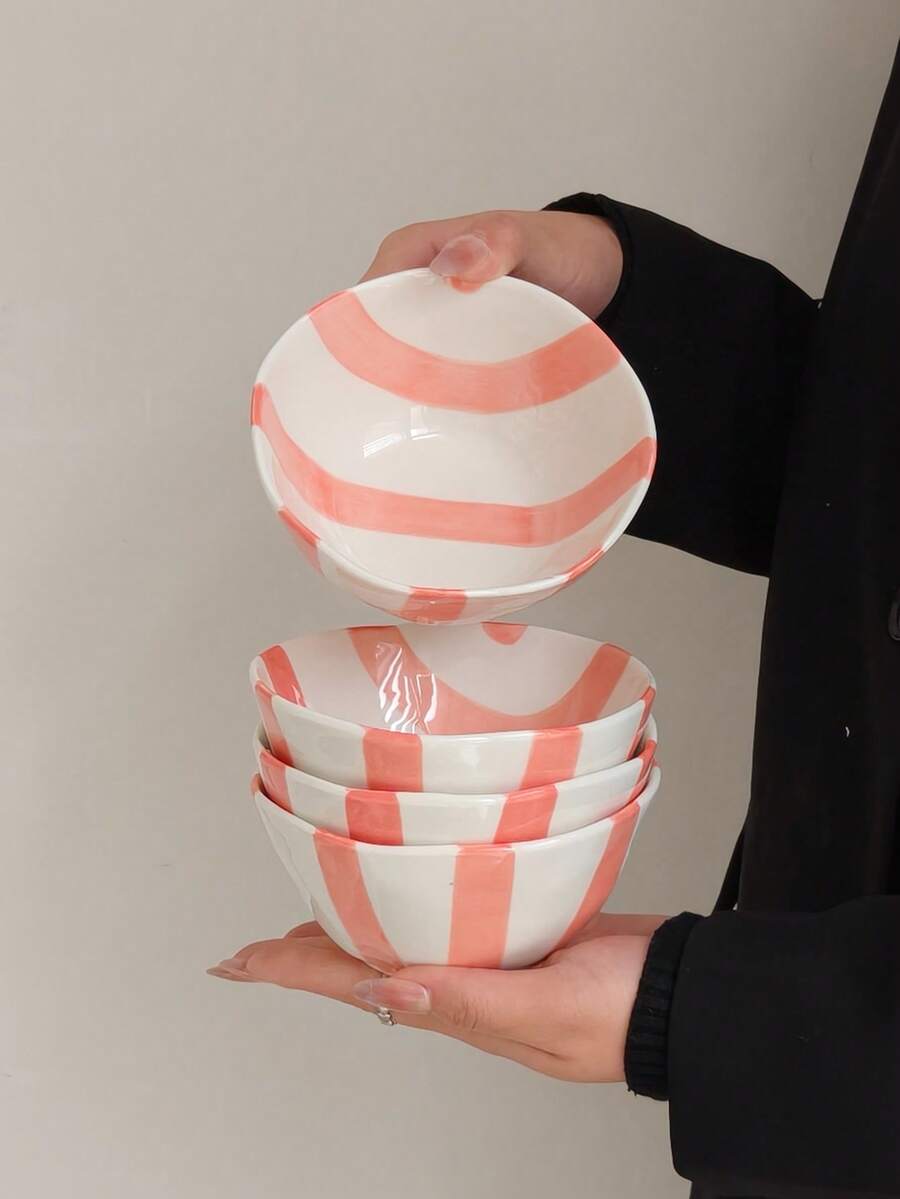 2 chiếc bát sứ cá nhân đẹp mắt, kiểu dáng Ins, dùng để đựng cơm, sữa chua hoặc tráng miệng. - Nhiều màu - Xem 1