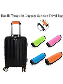 Suitcase Handle Cover, Waterproof Material Luggage Handle Protector, Luggage Strap Cover, Handle Sleeve, Suitable For Protecting The Handle Of Handbags, Shoulder Bags, Backpacks, Wallets, And Reducing Stress On Backpack Straps - Multicolor - View 2