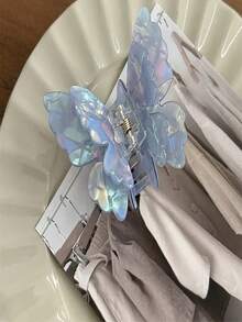 1 Stück Schmetterling-förmiger, süßer, retro-palastartiger, luxuriöser Acryl-Haarclip, zweischichtige Flügel, elegant und sanft, geeignet für alle Jahreszeiten, Reisen, Geburtstage - Verschiedenfarbig - Übersicht 10