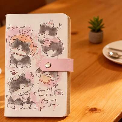 1 pieza Monedero con diseño de cachorro lindo, gran capacidad, organizador multifuncional para libretas, recibos, tarjetas bancarias, billetera portátil para uso en el hogar