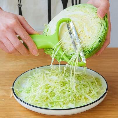 1pc/2pcs Cabbage Shredder, Julienne Slicer, Wide-Mouth Peeler, Purple Cabbage/Coleslaw/Lettuce Grater