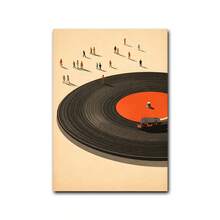 单张黑胶唱片墙饰，音乐海报印刷品，极简主义音乐艺术，现代人物插画，唱片机艺术品家居装饰，不含画框 - 音樂 - 查看 7