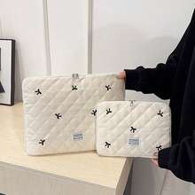 Cute Bow Quilted Laptop Sleeve, Fits 10/11 Inch And 13/14/15/15.6 Inch Laptops, Portable Shock-Resistant Computer Inner Bag Compatible With MacBook, HP And All Laptops - View 6