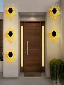 Đèn tường Mandala năng lượng mặt trời (1/2/4 chiếc), đèn chiếu sáng ban đêm ngoài trời chống thấm nước với chức năng tự động bật/tắt, bóng đèn LED, đèn trang trí thẩm mỹ, thích hợp cho hàng rào sân vườn, lối đi, tường hiên, đèn sân vườn phong cách Boho trang trí nhà cửa - Một kích cỡ phù hợp cho tất cả - Xem 4