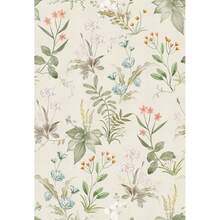 Vintage Style Beige Floral Pattern Self-Adhesive Wallpaper, Removable Damage Free Wildflower Plant Pattern Wallpaper, Suitable For Renters - 1PC - View 1