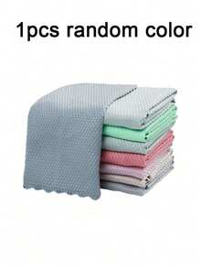 20pcs/Pack Magic Cleaning Cloth, Fish Scale Pattern Glass Cleaning Cloth, Lint-Free Glass Cleaning Cloth, Highly Absorbent, Suitable For Kitchen, Car, Bathroom And Multi-Purpose Cleaning Rags, Household Essential Cleaning Supplies (Optional 1/5/10/20pcs) - Multicolor - View 13