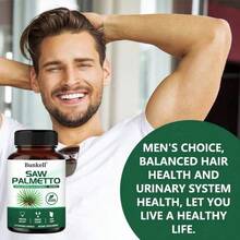 Bunkell Saw Palmetto Supplements 500mg Per Serving - High Potency Formula, Prostate & Kidney Support - 120 Capsules - 1 Bottle - View 3