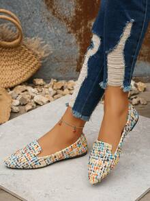 Beige Blue Small Grid