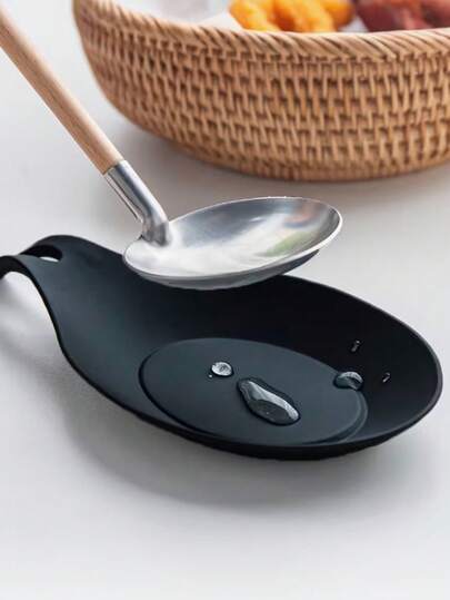 2 Pieces Of Heat-Resistant Silicone Spoon Holder - High Temperature Resistant, Cutlery Shovel Handle Spoon Pad, Kitchen Tool, Heat-Resistant, Non Slip, Easy To Clean, Multi-Purpose, Suitable For Kitchen Stoves, Ovens, And Countertops