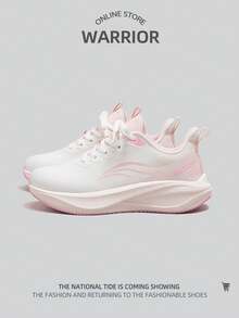 WARRIOR 1双休闲运动低帮运动鞋，日常跑步和健身鞋 - 白淺粉 - 查看 1