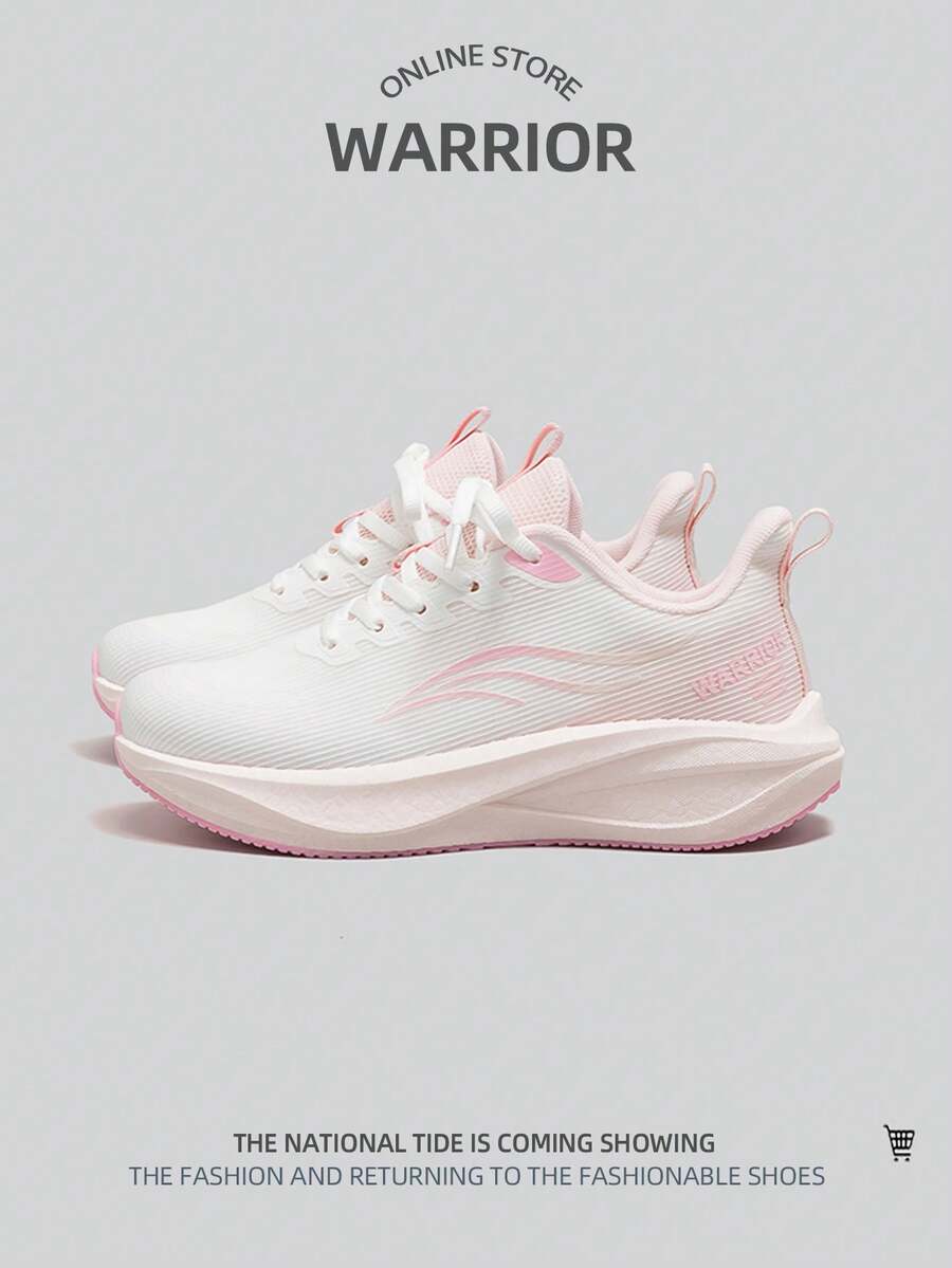 WARRIOR 1双休闲运动低帮运动鞋，日常跑步和健身鞋 - 白淺粉 - 查看 1