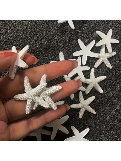 15 piezas de adornos de estrella de mar de resina, de 3 cm de diámetro, adecuados para bodas, decoraciones festivas en general, decoración del hogar y proyectos manuales