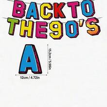 Set de decorațiuni pentru petreceri cu tematică anii '90, 27 de bucăți, banner retro din hârtie și spirale agățate, articole de petrecere în stil disco rock hip hop, potrivit pentru decor vintage pentru petreceri de ziua de naștere - Vizualizare 11