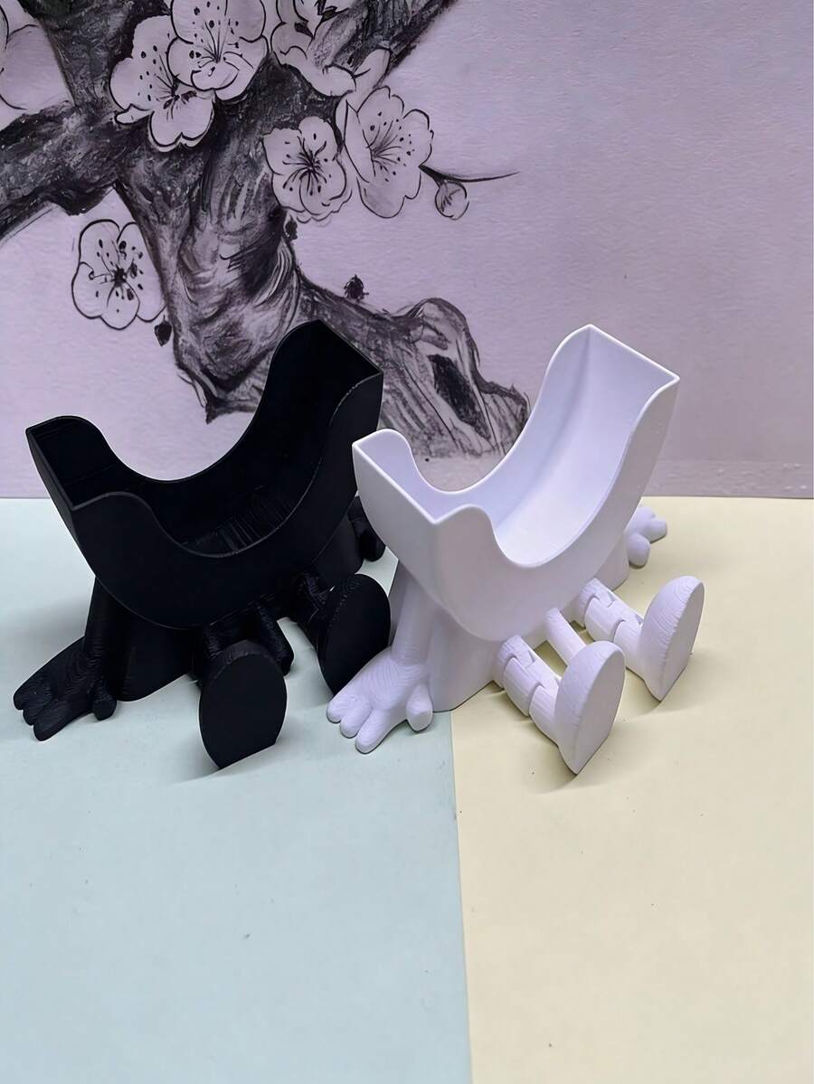 Cute Funny Drainage Sponge Holder With Drain Holes & Legs | 2026 New Creative 3D Printed Dish Sponge Storage Rack, Kitchen Sink Countertop Organizer, Cleaning Tool Plastic Stand