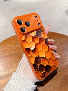 1 chiếc ốp lưng điện thoại cao cấp bằng kính cường lực họa tiết lục giác tổ ong nứt vỡ, thiết kế cá nhân hóa, cỡ lớn, bảo vệ toàn màn hình, dành cho iPhone 17/17Pro/17ProMax/17Air/16/16Pro/16ProMax/16Plus/15/15Plus/15Pro/15ProMax/14/14Plus/14Pro/14ProMax/13/13Pro/13ProMax/12/12Pro/12ProMax/11/11ProMax, bề mặt mờ chống rơi, lớp phủ kim loại cao cấp bảo vệ toàn diện. - Nhiều màu - Xem 4