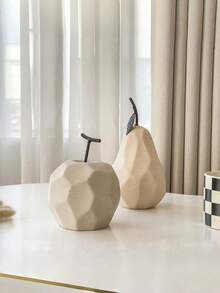 Esculturas de frutas em resina, decoração geométrica minimalista moderna, acessórios de decoração para casa, ideais para armários, festas, mesas de escritório, formatos de pera e maçã. - Vários estilos - Ver 9