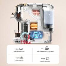 Cafelffe 4-In-1 Capsule Coffee Machine, 20 Bar Fully Automatic Home Coffee Maker Supporting Hot/Cold Brew, Compatible With Nes*/D Series Capsules/ESE Coffee Bags/Ground Coffee, Instant Heating For Quick Coffee Making, Compact Design Suitable For Home Use - View 11