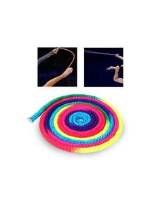 Cuerda de gimnasia rítmica sólida color arcoíris para entrenamiento artístico de competición,44459942 - Multicolor - Ver 2