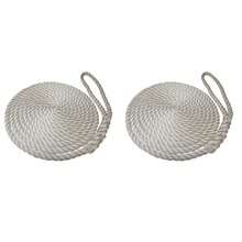 2 X 10 MTS OF 16MM WHITE SOFTLINE MOORING ROPES / WARPS / LINES BOATS - Multicolor - View 1