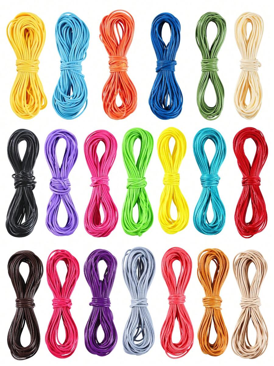 20 Colors Bracelet Cord, 10m Each Color Silk Beading Cord Bracelet String Cord For Jewelry Making, Necklace String Macrame Lanyard String, DIY Bracelets Necklace Jewelry Making - Waxed Thread/rope - View 1