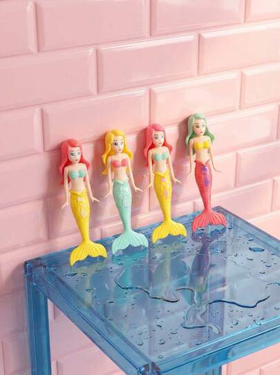 MINKOJA 4PCS Đồ chơi nàng tiên cá lặn màu ngẫu nhiên, làm quà tặng sinh nhật, hồ bơi, bãi biển, phòng tắm và tiệc [Kiểu dáng 1 chiếc và 2 chiếc là ngẫu nhiên] [2 kiểu dáng, ngẫu nhiên] Khiến bạn cảm thấy như mình đã mở một hộp mù khi mua đồ chơi tắm cho trẻ em, đồ chơi bãi biển, đồ chơi lặn, bom tắm cho trẻ em, nhà chơi ngoài trời, sinh nhật, giá đỡ đồ chơi tắm, đồ trang trí phòng tắm cho trẻ em, lưới đựng đồ chơi tắm, bom tắm cho trẻ em, đồ chơi tắm không có lỗ, đồ chơi tắm, bộ bom tắm, Tonie, Ahs, đồ chơi tắm, đồ chơi bãi biển, đồ chơi hồ bơi