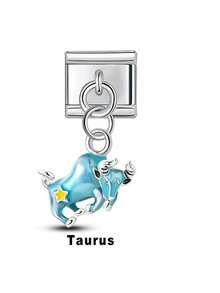 Bộ 12 cung hoàng đạo bằng thép không gỉ, mặt dây chuyền hình giọt dầu, trang sức tự làm, vòng cổ, vòng tay và các món quà trang sức độc đáo khác dành cho nam và nữ. - Bạc - Xem 5