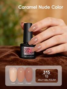 COSCELIA 1PC 果冻凝胶指甲油 半透明 UV LED 固化指甲凝胶 持久 DIY 美甲设计 居家美甲 美甲爱好者礼物 - 彩色 - 查看 13