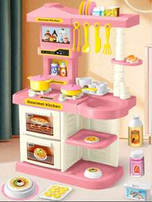 3-6 Years Old Kids Kitchen Playset, Suitable For Girls And Boys Over 3 Years Old, Includes Pots, Pans, Cooking Toys, Kitchen Toys, Cooking Game Set, Simulated Kitchenware Accessories Like Pots, Bowls, Pans (Random Colors) - Multicolor - View 2