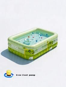 1pc Large Durable PVC Inflatable Swimming Pool For Adults And Family, Above Ground Blow Up Pool With Spacious Lounge Design, Easy Setup Portable Splash Pool For Backyard Garden Patio Lawn, Outdoor Summer Water Play, Cooling Off, Pool Party Holiday Gi - A - View 15
