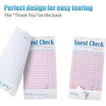 4 Pack Pink Guest Checks Books For Servers Server Note Pads Waiter Checkbook Waitress Notepad For Restaurants Paper Checks 50 Sheets/Pack 200 Total Tickets - Pink - View 5