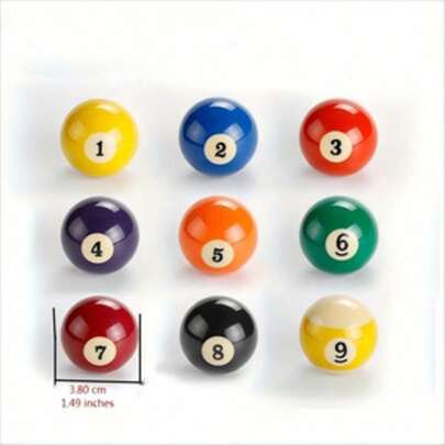 1 Set 38mm American Style Resin Flower Billiard Balls, Small Tabletop Pool Balls, Children Billiard Balls