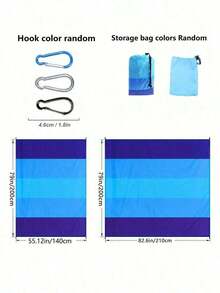 1pc Waterproof Beach, Large Waterproof Beach Blanket, Foldable Waterproof Pocket Beach Blanket, Portable Lightweight Picnic Beach, Quick Dry Outdoor Picnic, Waterproof Anti-Sand Beach Blanket, Anti-Sand Portable Outdoor Blanket, Picnics, Travels, Camping And Hiking, Allowing You To Easily Enjoy Beach Fun, Size: 78. 74x82. 68 Inches WHOA - 140*200 - View 2