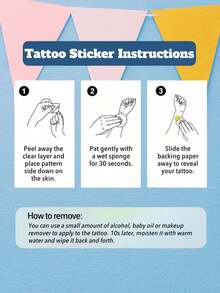 1/10/20/30/60pcs Customized Personalized Face Temporary Tattoo Stickers, Multiple Patterns, Suitable For Bachelorette Party, Birthday, Party Favors, Holidays, Valentine's Day, Couples, Men, Moms, Friends, Home Decor, Personalized Gifts - Multicolor - View 3
