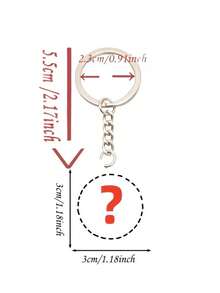 1 Móc khóa hình động vật dễ thương, nắp bảo vệ chìa khóa, vòng chìa khóa - Nhiều màu - Xem 3