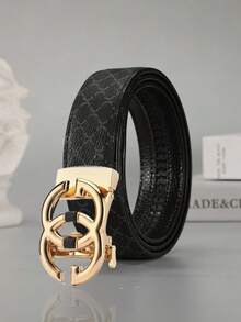 优质合金自动扣男士奢华商务休闲皮带 - 彩色 - 查看 4