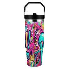 30oz  Passion Stanley Style Tumbler Wrapped Graffiti SGRHO Mug - 白色 - 查看 3