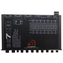 Massive Audio EQ7X In-Dash 7-Band Graphic Car Equalizer 1/2 Din EQ 8 Volt Rca - Default - View 2